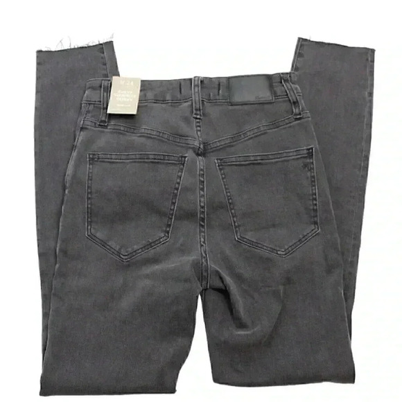 NWT Madewell Jeans Size 24 Curvy High Rise Skinny Gray Distressed Denim - Picture 11 of 16